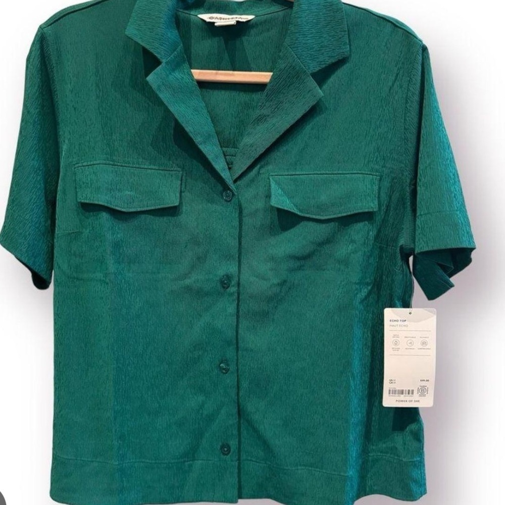 NWT Athleta Echo Top Quick Dry Breathable Blouse - Picture 1 of 8